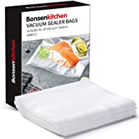 Bonsenkitchen Bolsas de Vacio para Alimentos- 28x40cm 100 Bolsas Talla Grande para Envasadora al Vacío - Bolsa de Vacío…
